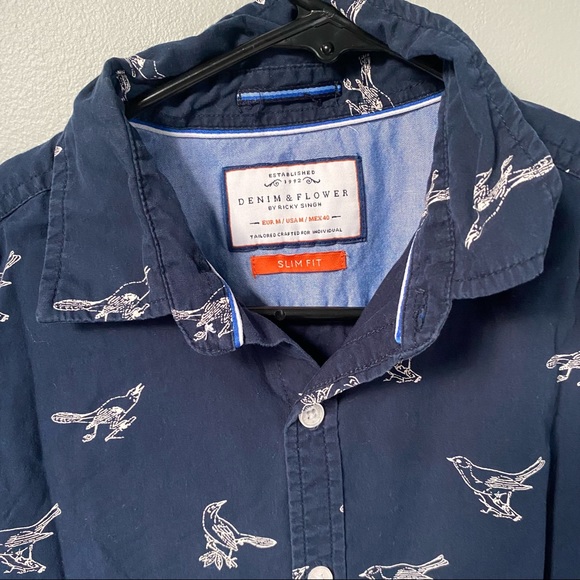 Navy Blue Button Up - Picture 3 of 3